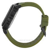 Alexandre Christie AC 9501 MH Digital Analog Army Black Rubber Strap